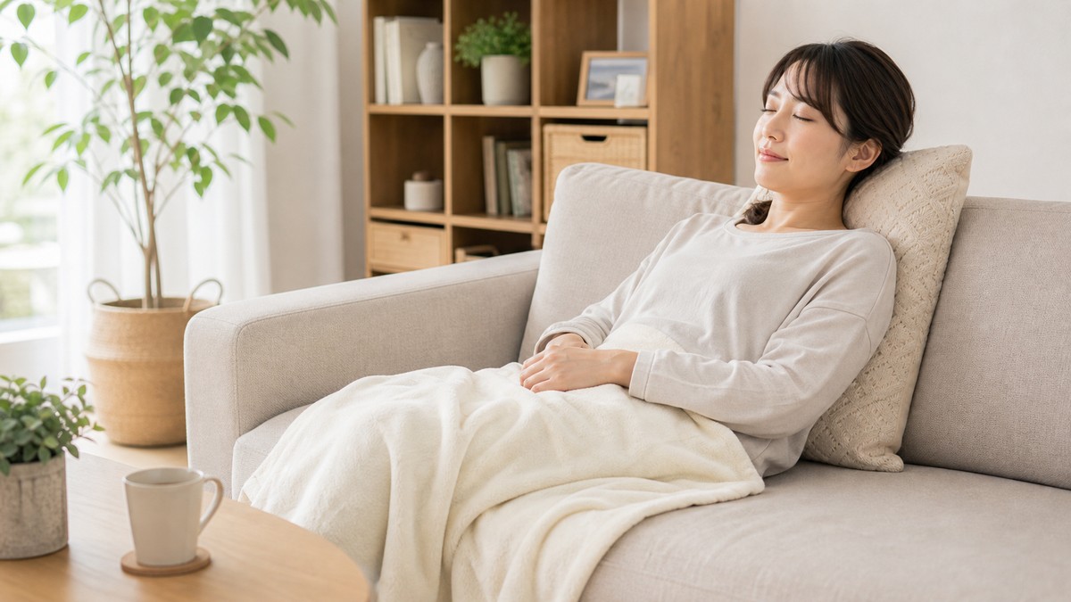 焦らず休めるときに休みながら産後ケアを続けるイメージ