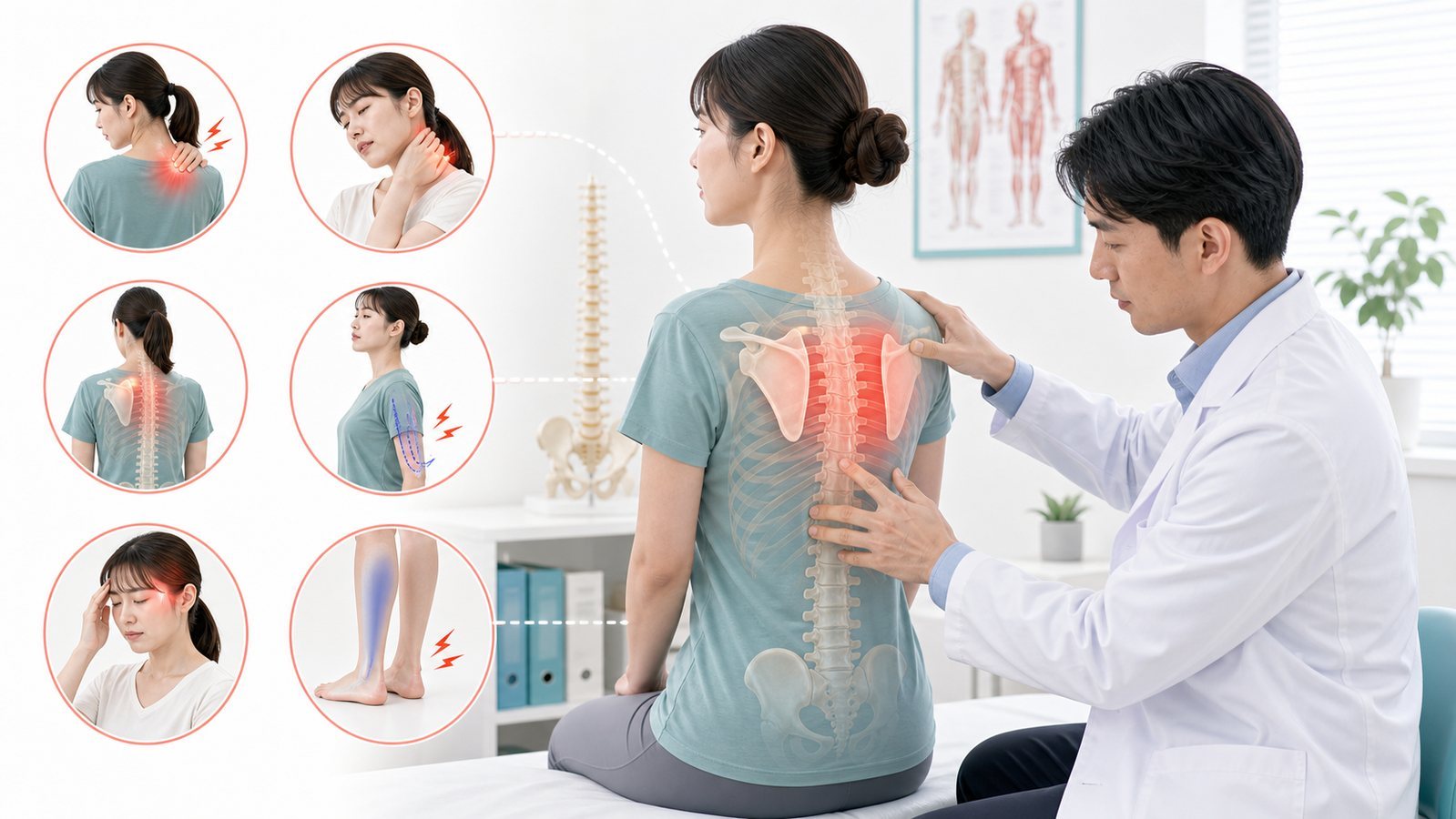 腰が曲がらない症状で医療機関への相談を考えるイメージ