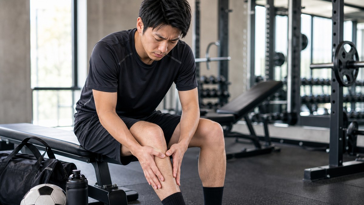 ジャンパー膝を我慢したときの競技復帰への影響を説明するイメージ