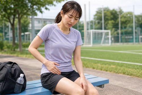 スポーツによる慢性の鼠径部痛を感じる女性アスリート