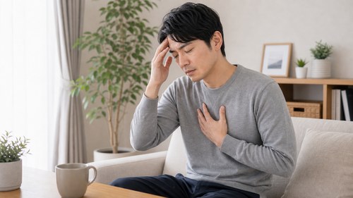 自律神経失調症の症状に悩む男性