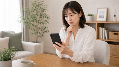 医療機関への相談を考える女性