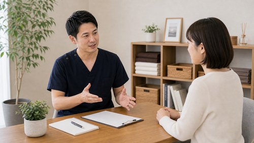 医療と整体の役割分担を相談する様子