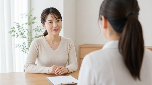 来院前に子連れ通院について相談するママ