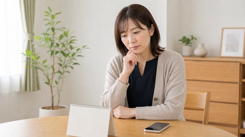 体の不調で医療機関への相談を考えるママ