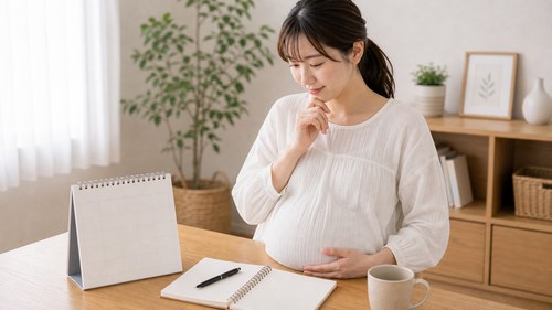 マタニティ整体を受ける時期を確認する妊婦さん