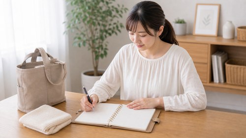 産後骨盤矯正の通い方を計画する女性
