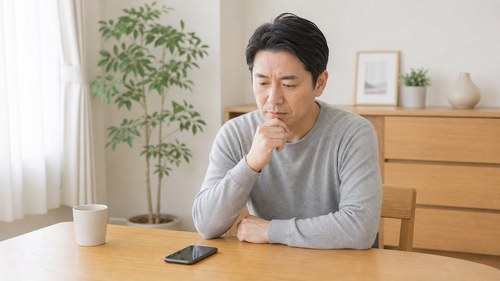 危険な頭痛のサインを考える男性