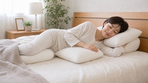 姿勢や呼吸が背中の張りに関係するイメージ