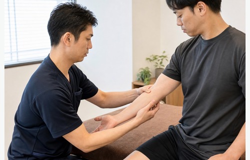 肘部管症候群で小指側のしびれや肘の内側の違和感があるイメージ