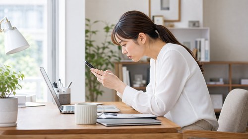 眼精疲労で起こりやすい目の疲れや頭痛のイメージ