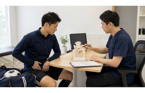 鼠径部の痛みで医療機関へ相談したいサインを確認するイメージ