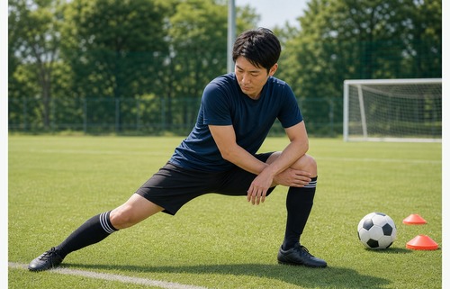 鼠径部と内転筋のセルフケアを説明するイメージ