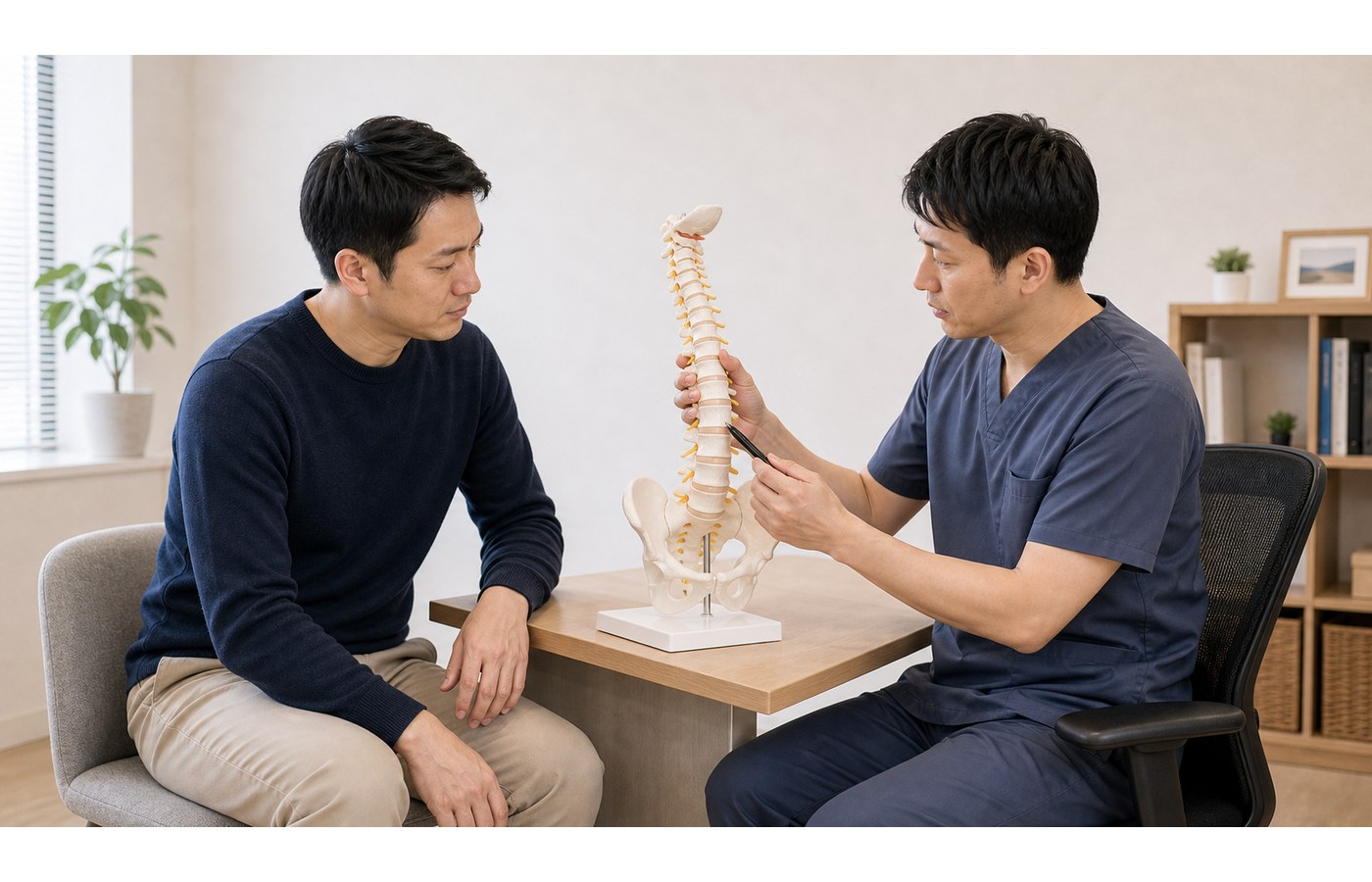 椎間板と神経の関係を説明するイメージ