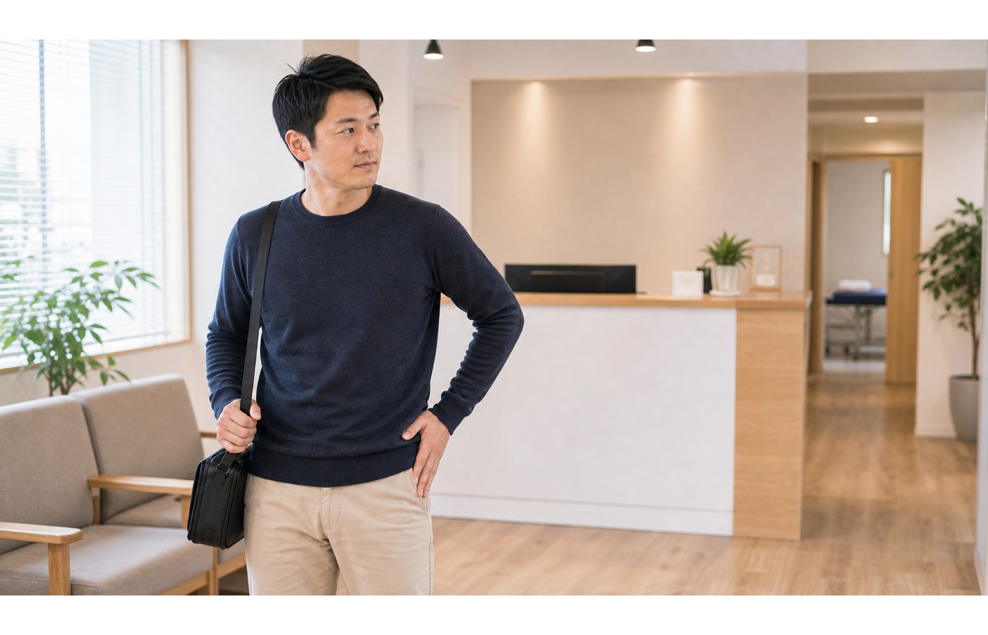 CUREPROで股関節の痛みを相談するイメージ