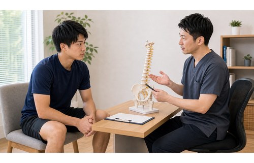 腰椎すべり症の受診目安を確認するイメージ