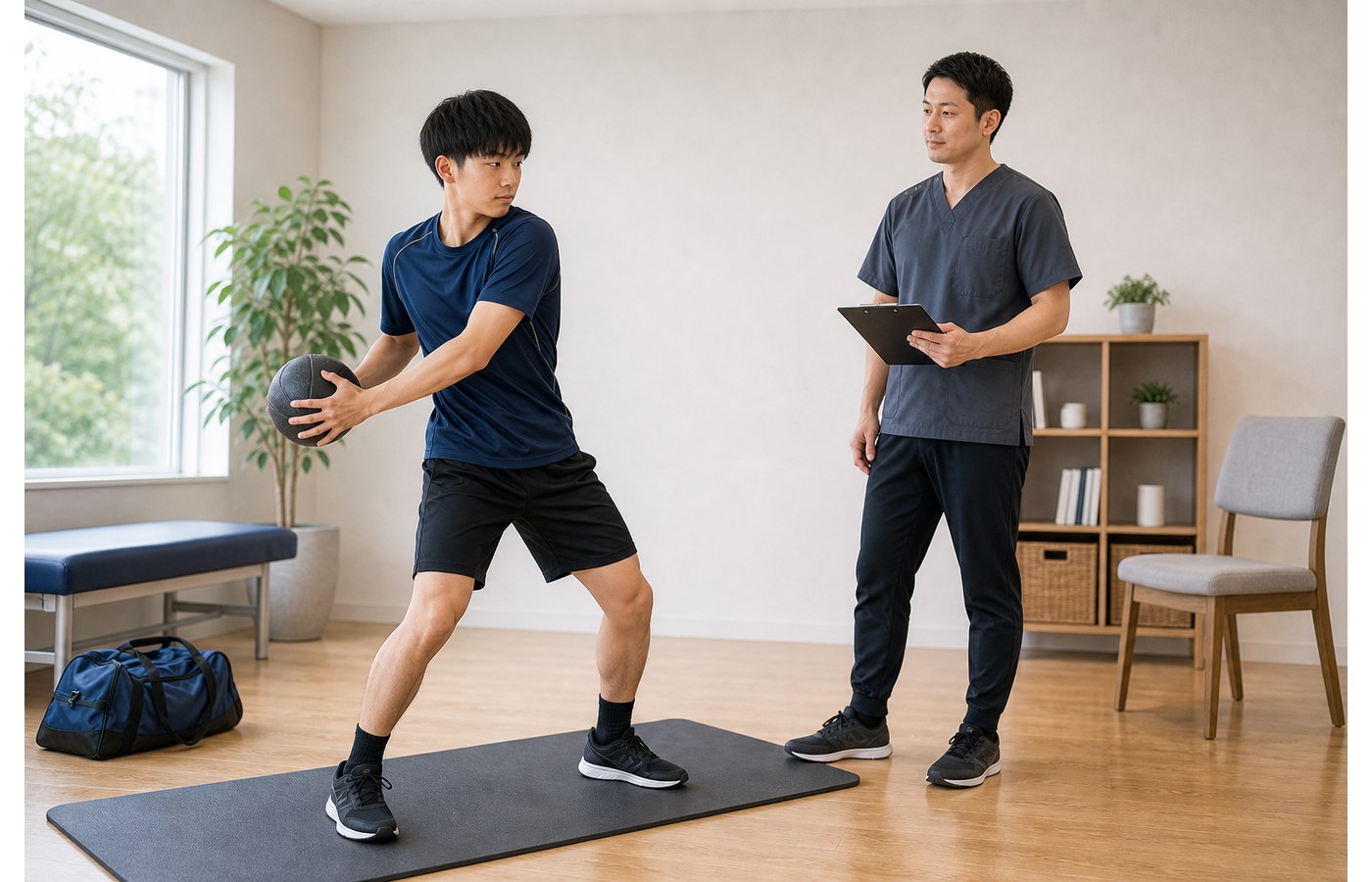 腰を反るスポーツ動作で負担がかかるイメージ