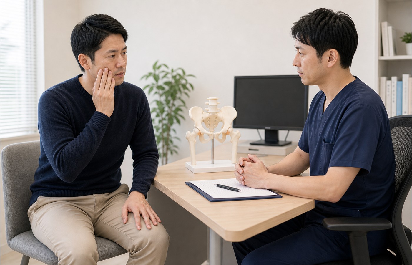 急なしびれで医療機関へ相談したいサインを確認するイメージ