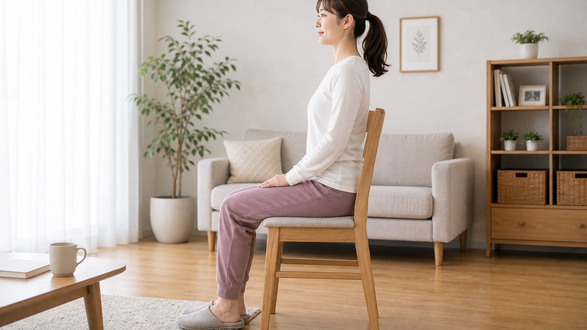 産後股関節痛で起こりやすい座り姿勢や動作のイメージ
