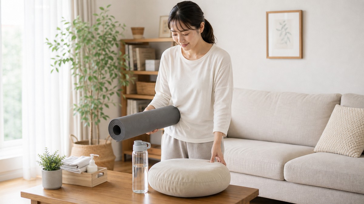 産後の骨盤底筋を守る生活習慣のイメージ