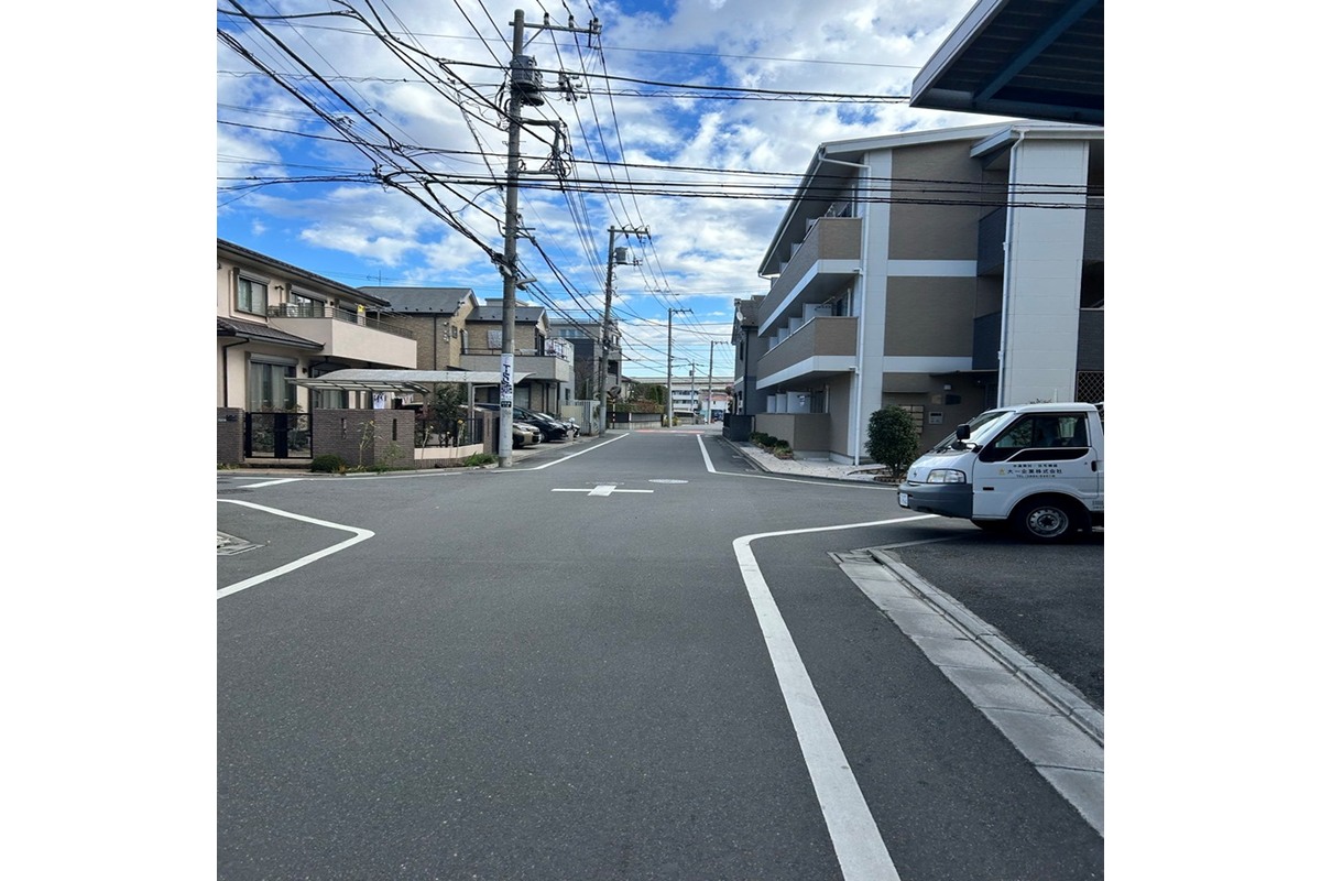住宅街を直進する道順