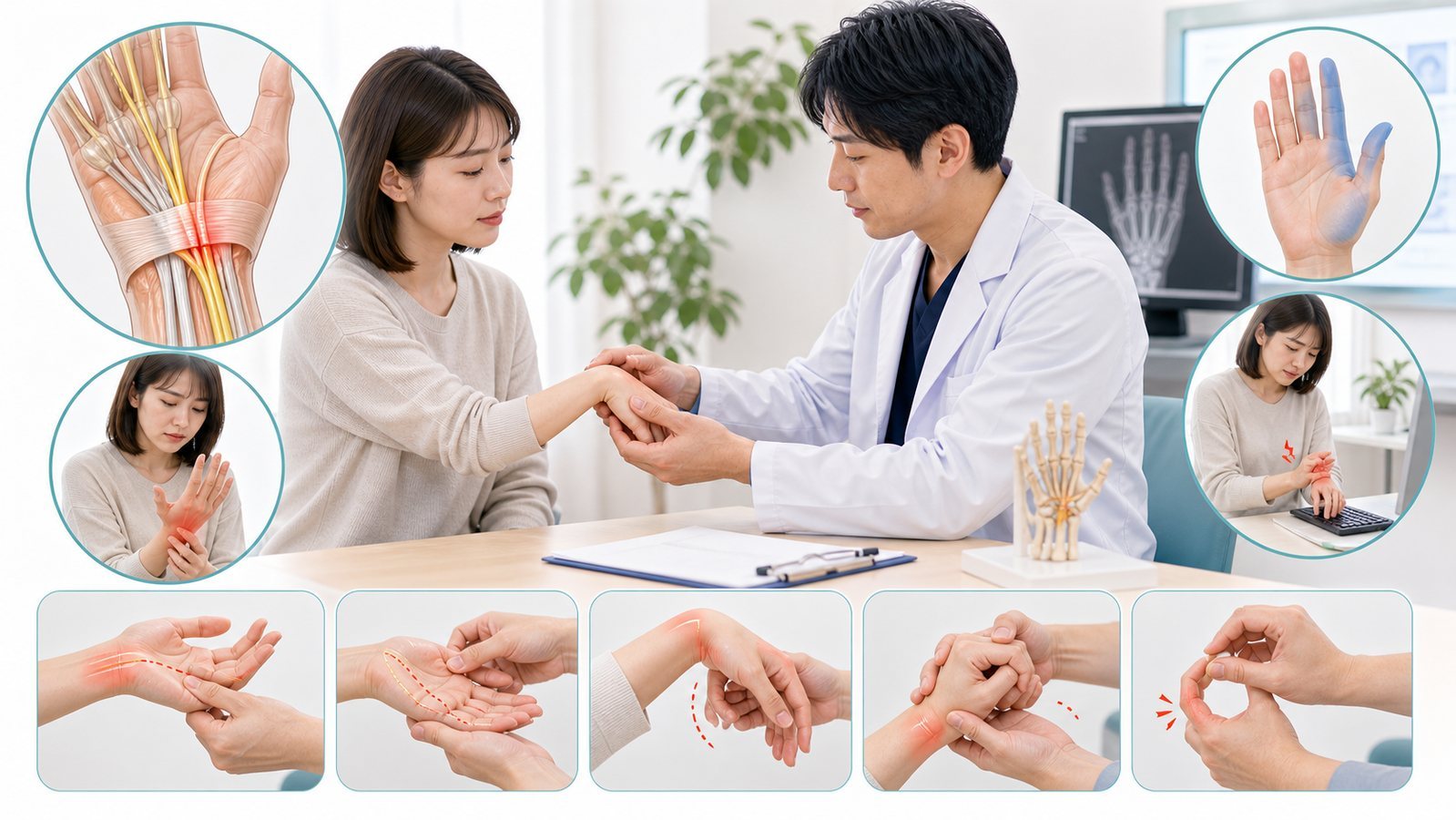 CUREPRO六町店で手首や前腕の使い方を確認するイメージ