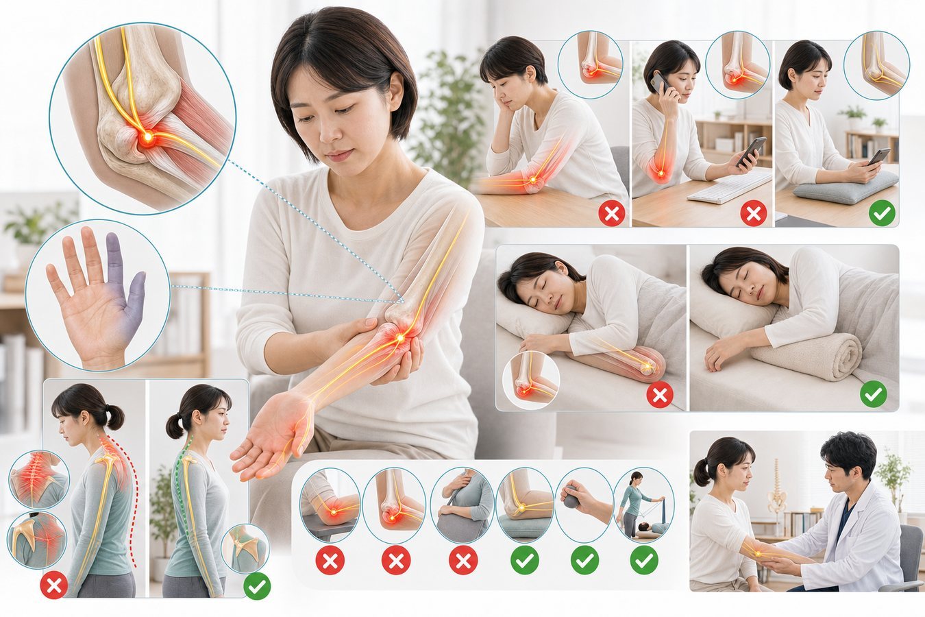 胸郭出口症候群の自宅ケアを生活の中で見直すイメージ