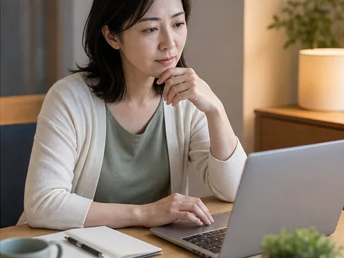 体調の波と仕事について悩む女性