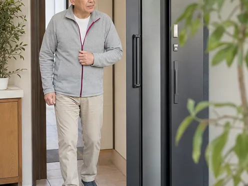 外出をためらう男性