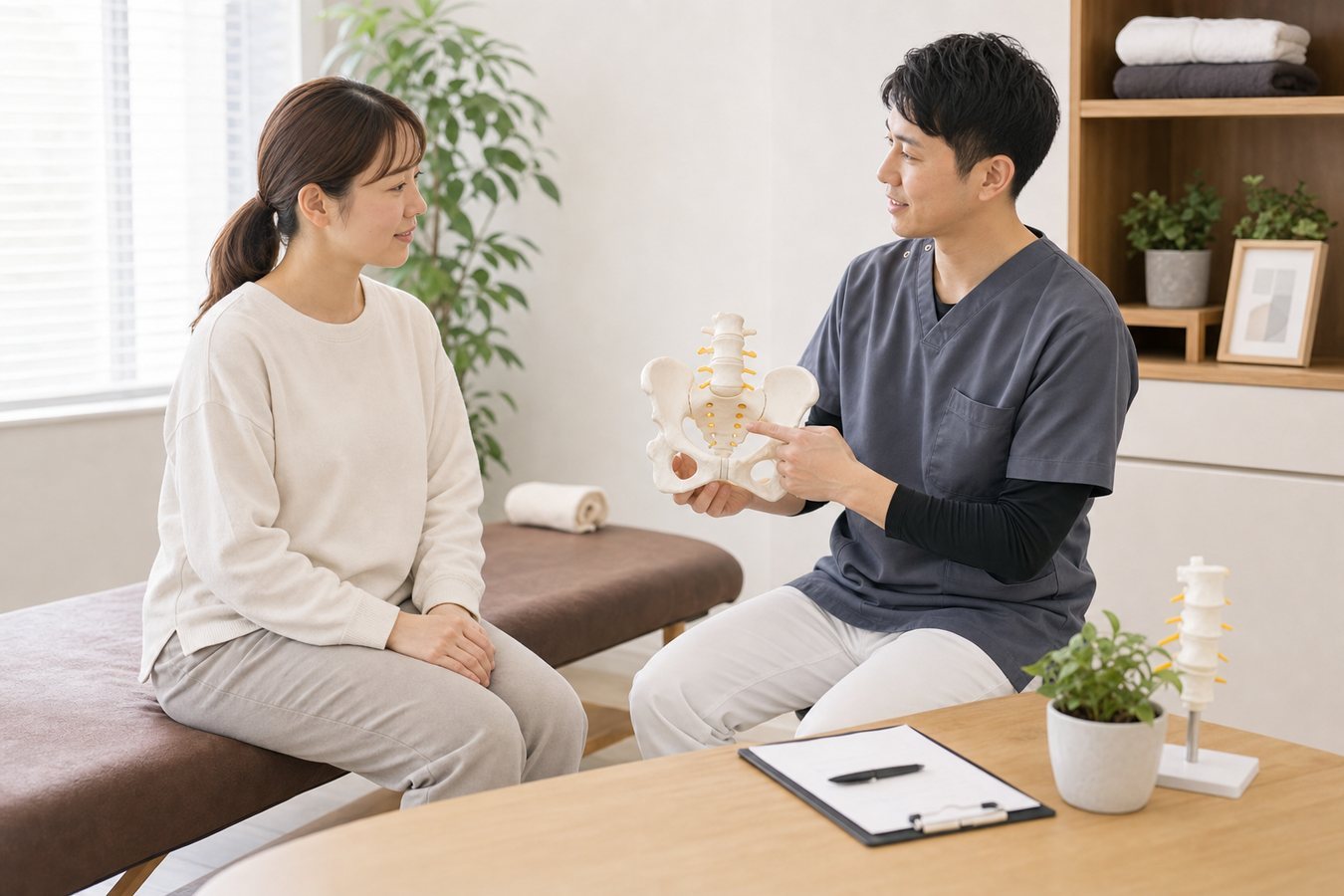 恥骨痛を整体で相談するカウンセリング
