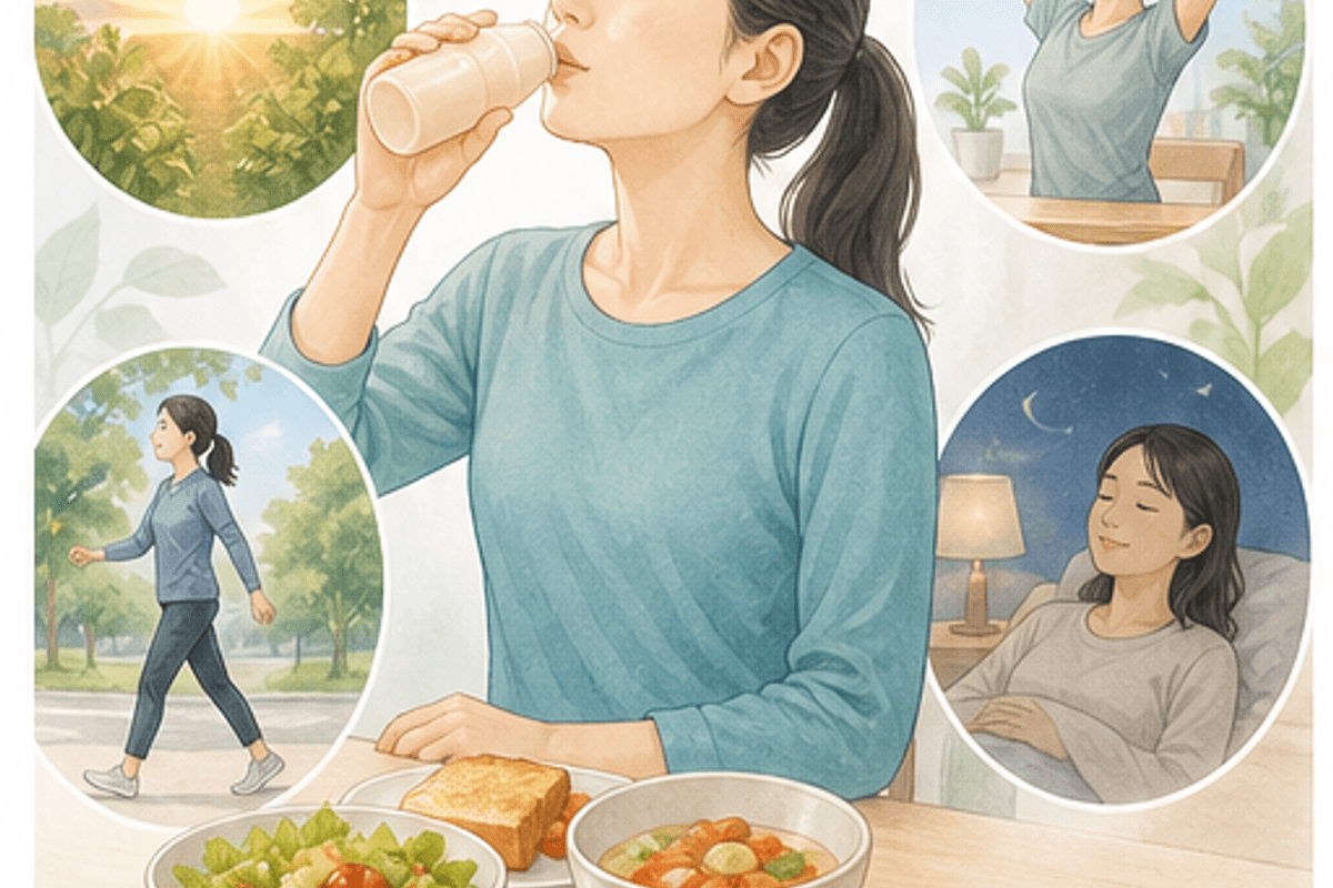 効果的な飲み方|5つのコツを図解したヤクルトの効果と健康効果の説明画像