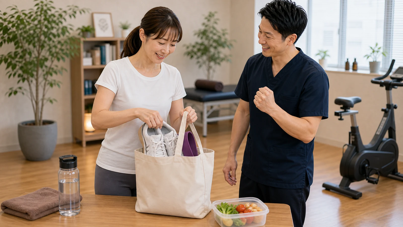 リバウンドを防ぐ生活習慣を示す図版