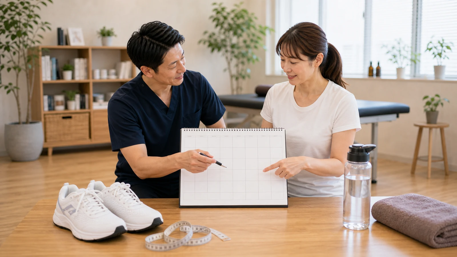 3か月間の生活改善の目安を示す図版