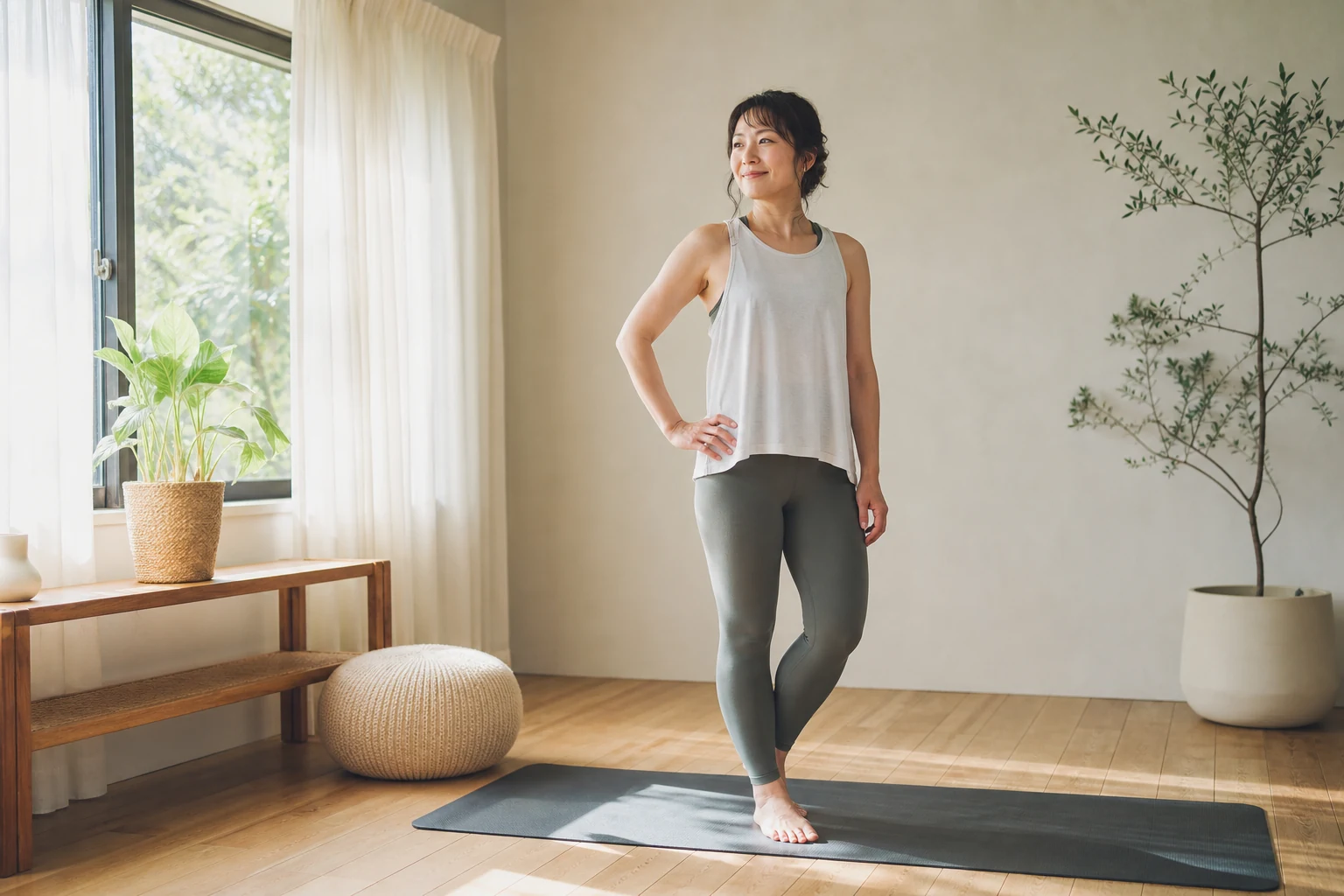 下半身の運動習慣を無理なく続ける女性