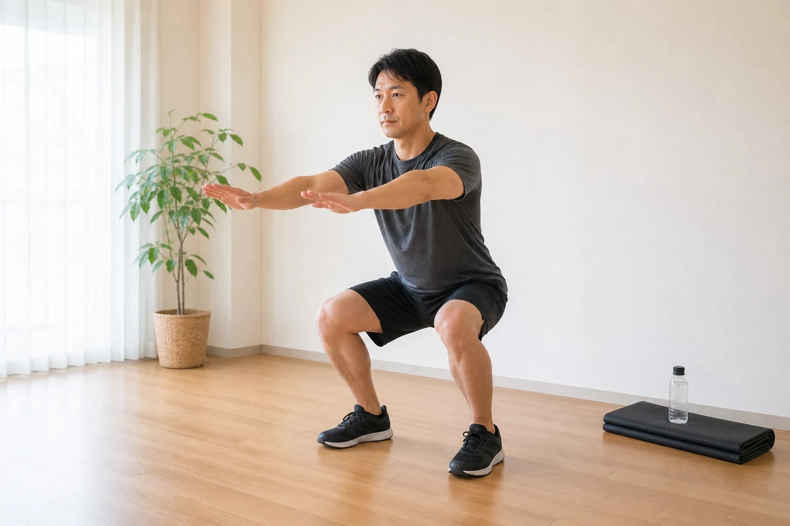 自宅で器具を使わず全身を動かすトレーニング