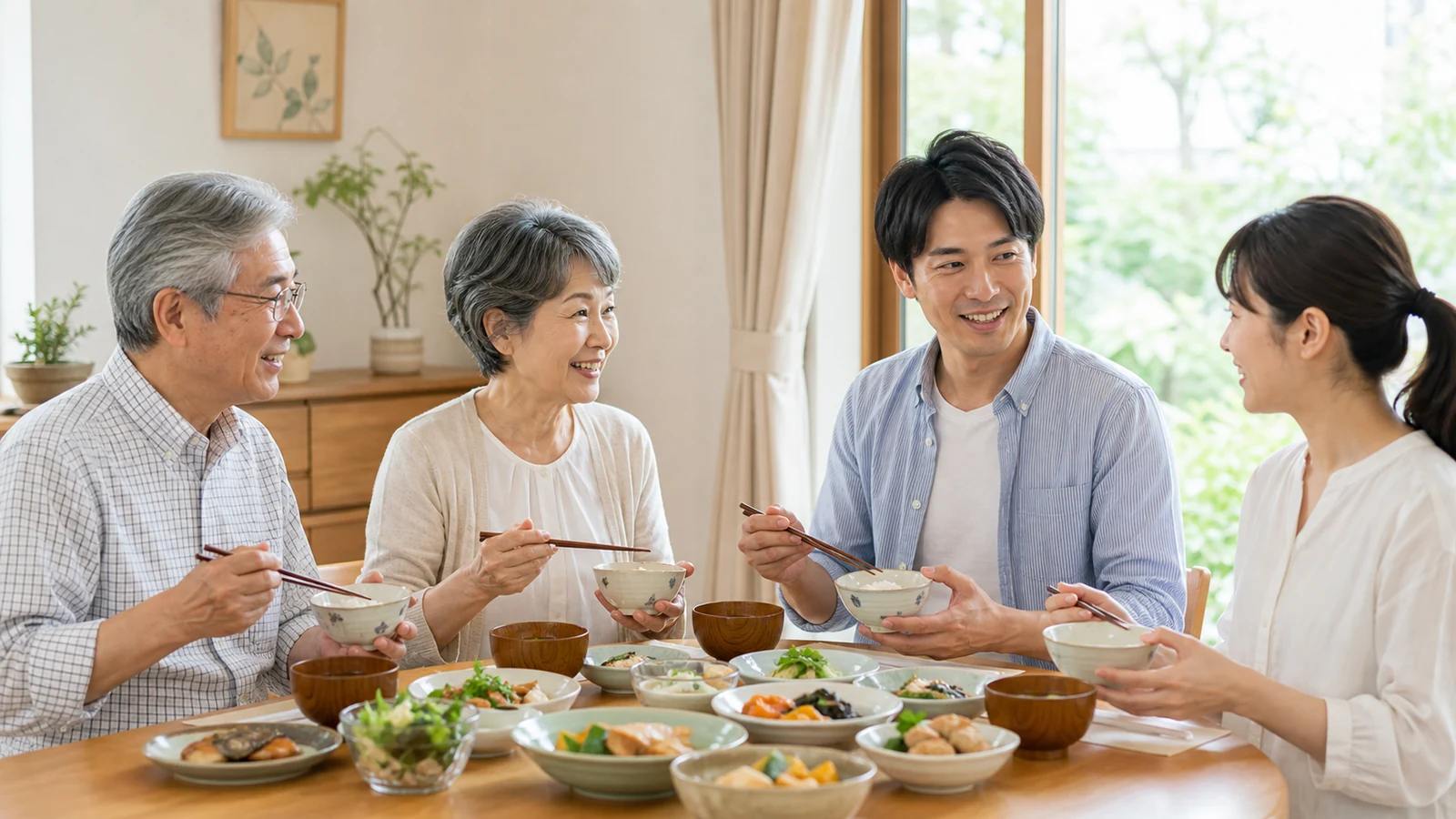 年代に合わせた食事内容を考える写真