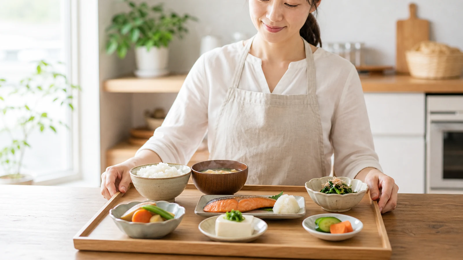 健康な食生活の基本原則を考える食卓