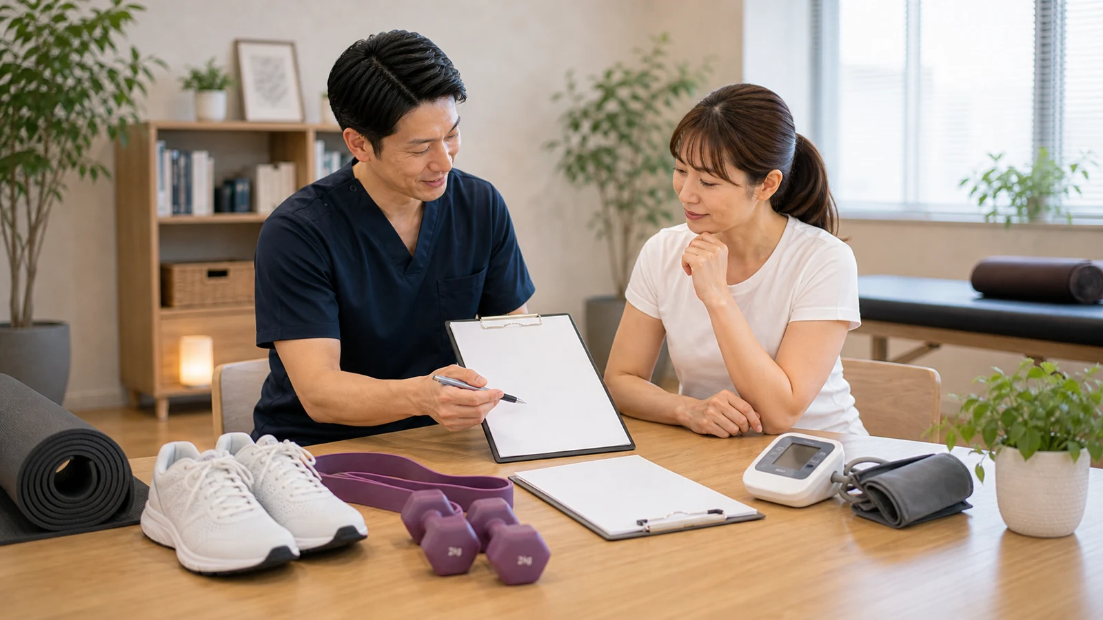 運動による生活習慣病予防を示す図版