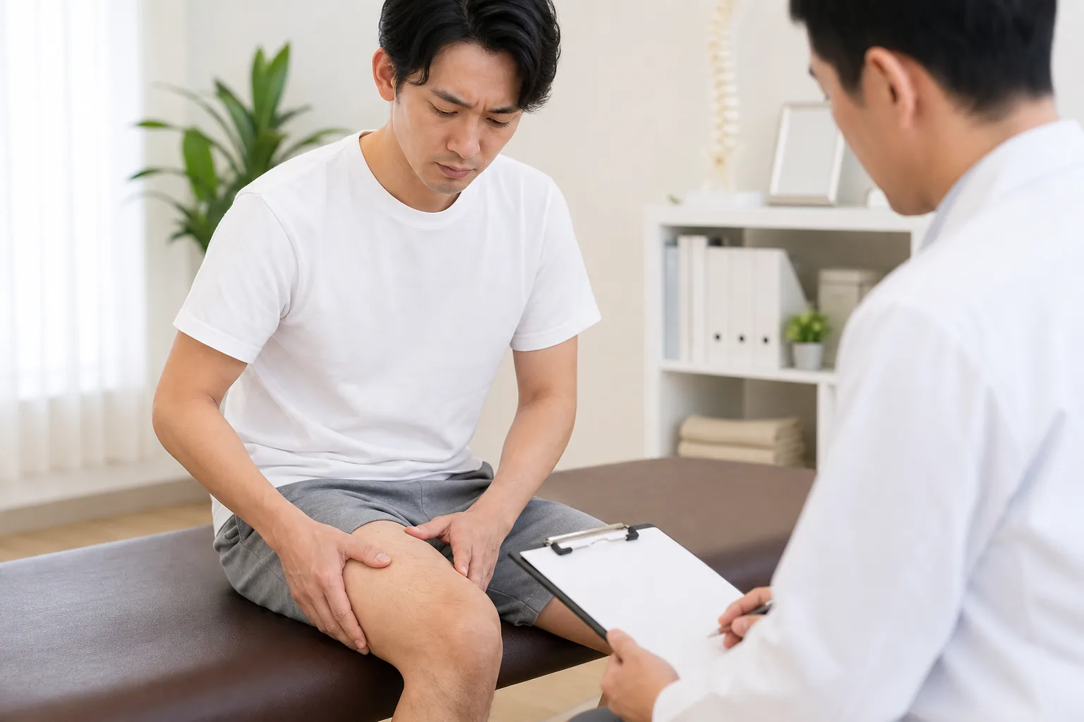 太もものつりで相談すべきサインのイメージ