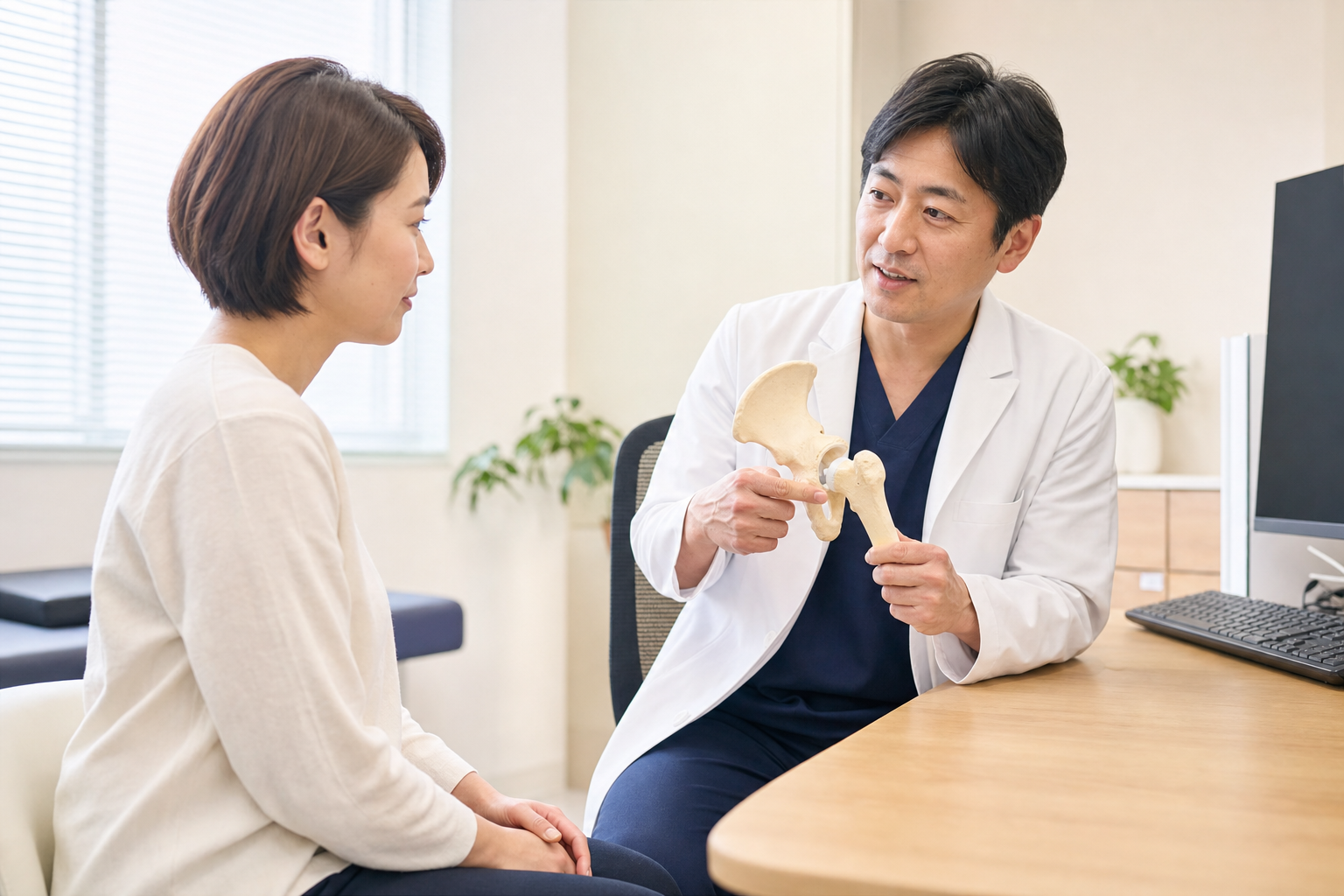 股関節痛で整形外科を受診するイメージ