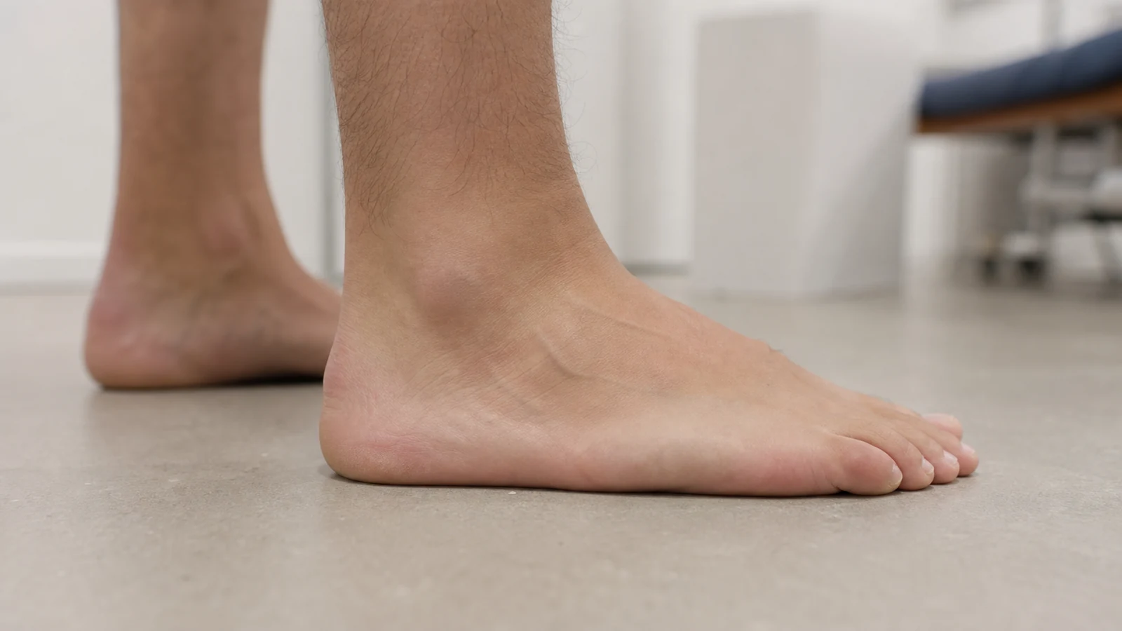 体重をかけた状態の足の土踏まず