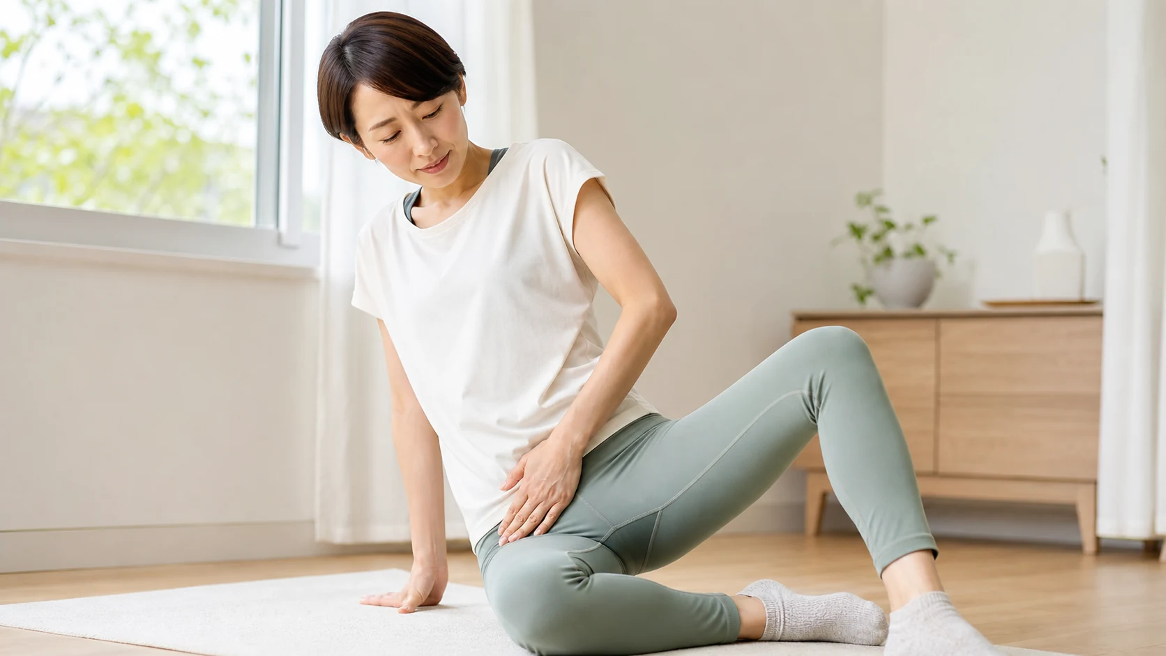 股関節を曲げたときに足の付け根の痛みを感じる人
