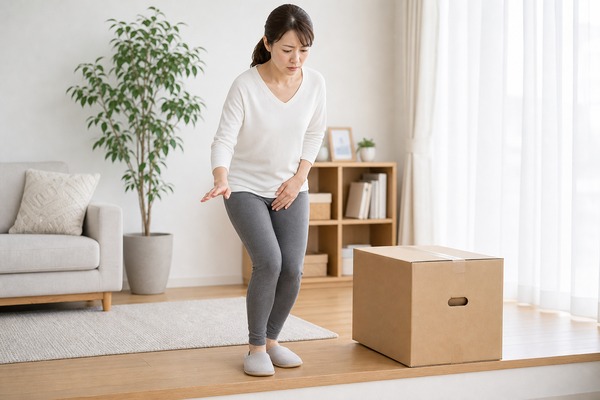 恥骨の痛みのときに避けたい動作のイメージ