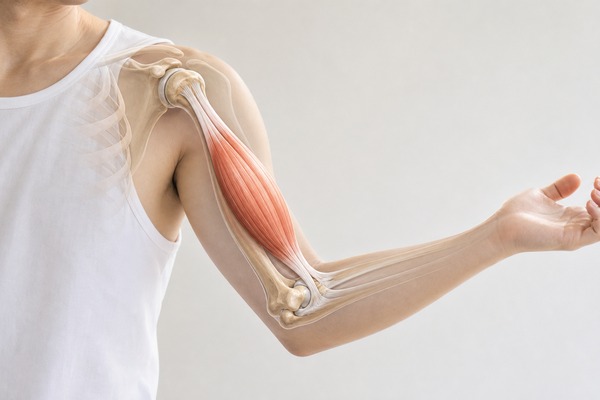 腱板損傷による肩や腕の痛みを確認するイメージ