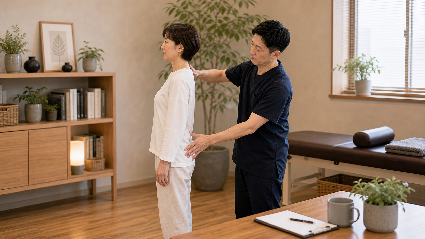 整体で姿勢や体のバランスを知るイメージ