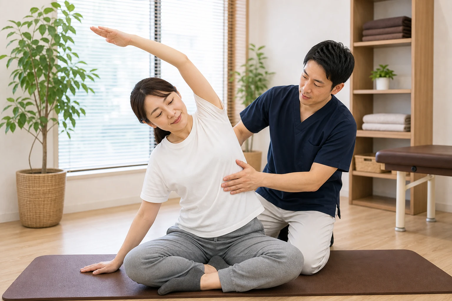 肋骨の可動性を高める側屈ストレッチ
