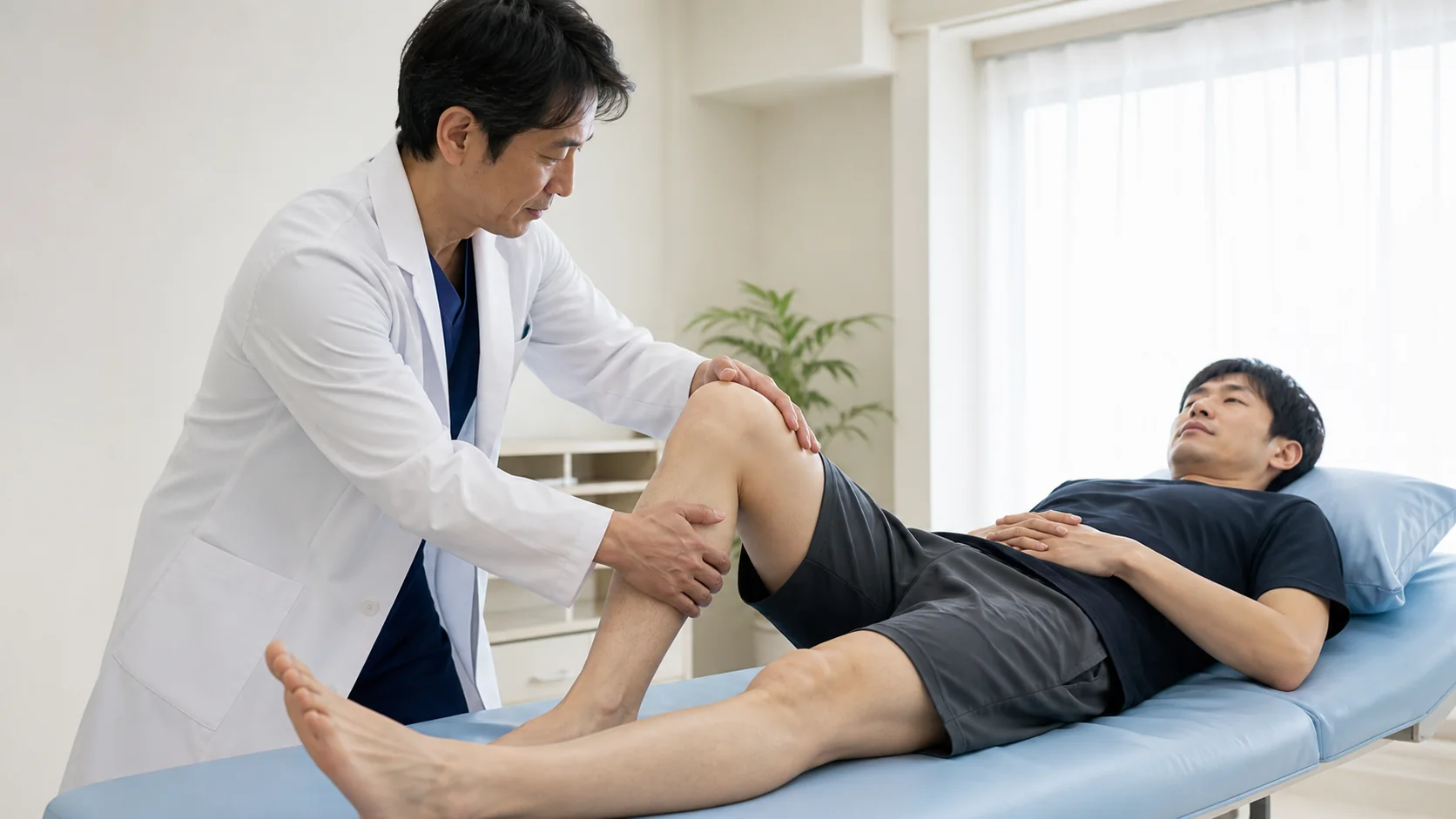 半月板損傷を確認する膝の検査