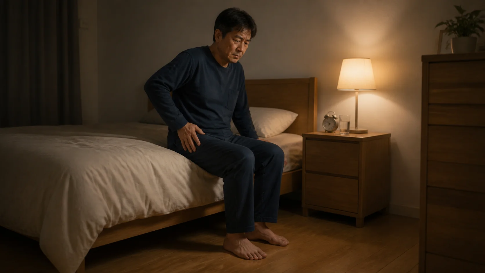 姿勢を変えても続く夜間の股関節痛