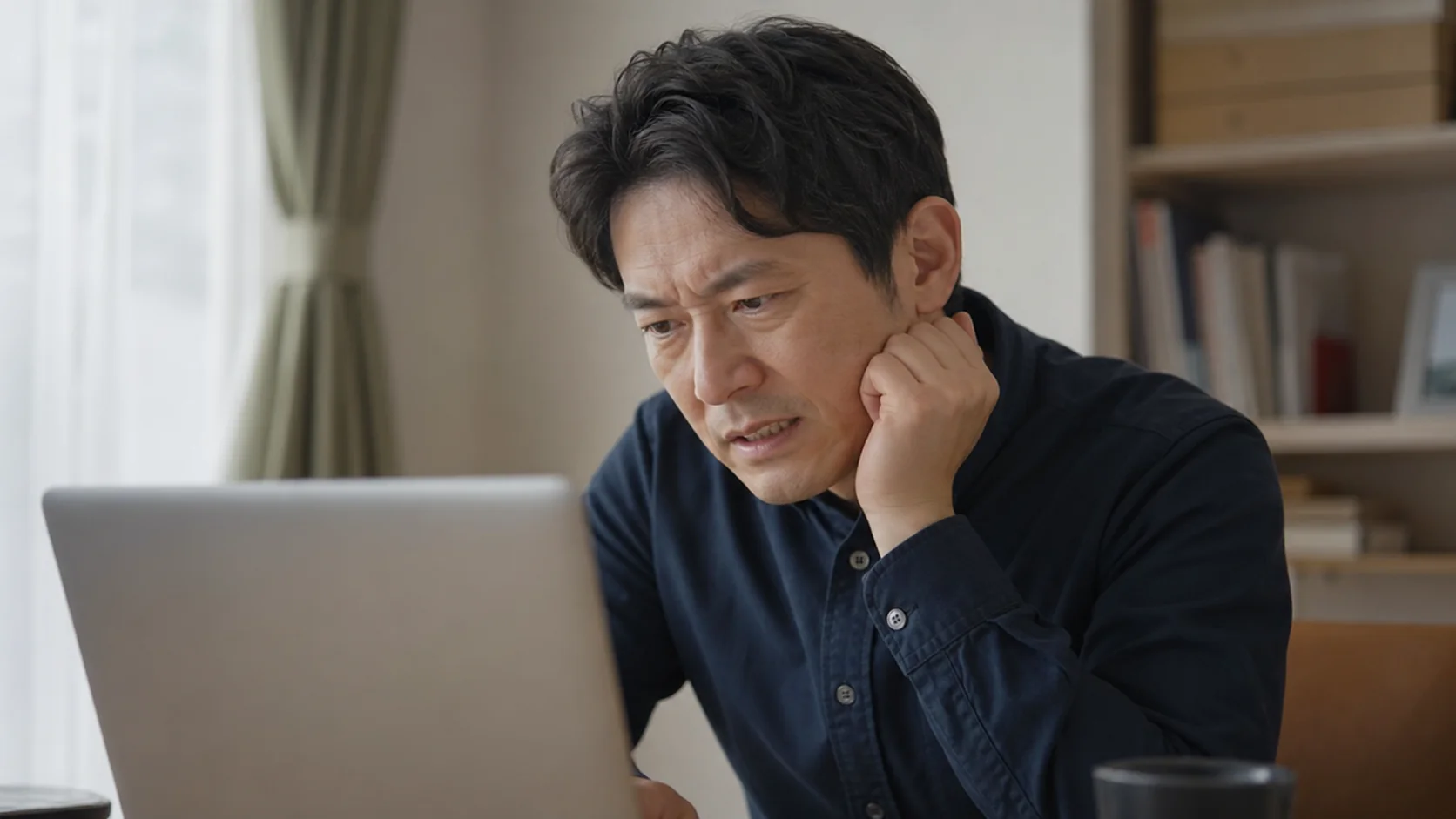パソコン作業中に顎へ負担をかける習慣
