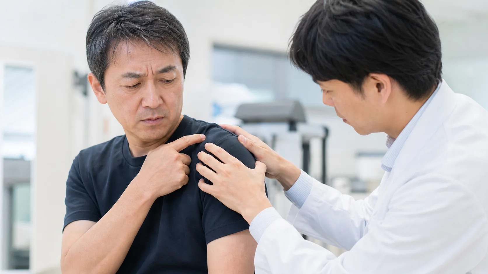四十肩以外の肩の痛みを診察する様子
